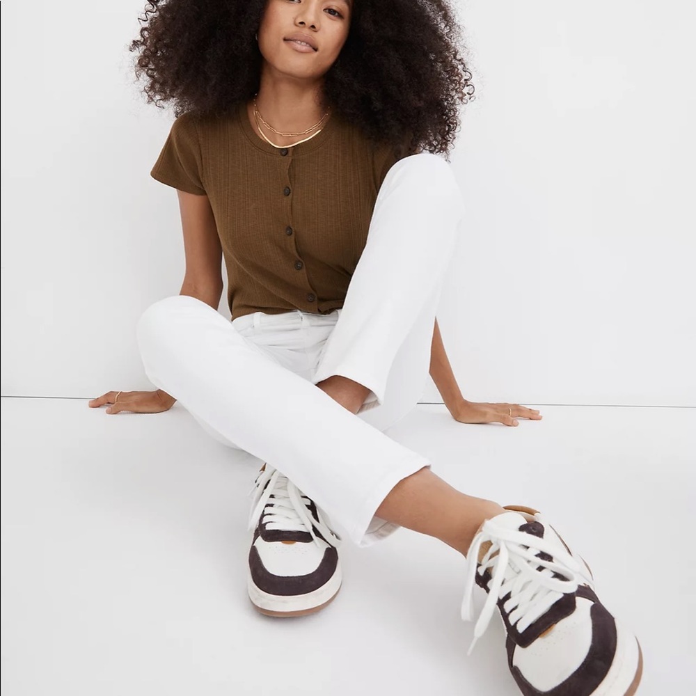 NWT Madewell Women's Straight Leg Jeans in White